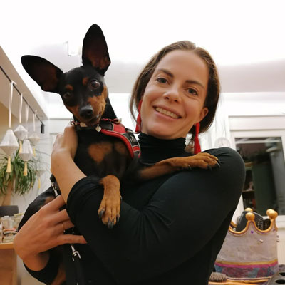 Jeannette Schwab Jeannette Schwab mit Hund